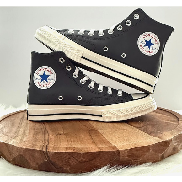 Converse Chuck 70 Hi Leather Dark Matter Gray Men's Size 7 Women's 9 Shoes New - Picture 1 of 7